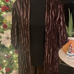 Chan Luu Textured Brownish plum Jacket in Silk! Stunning 🤩